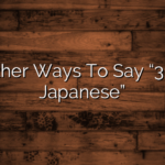 Other Ways To Say “3 In Japanese”