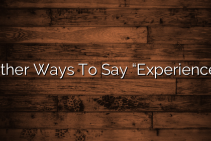 Other Ways To Say “Experience”