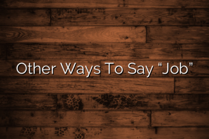 Other Ways To Say “Job”