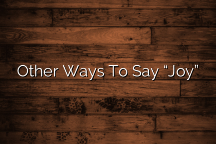 Other Ways To Say “Joy”