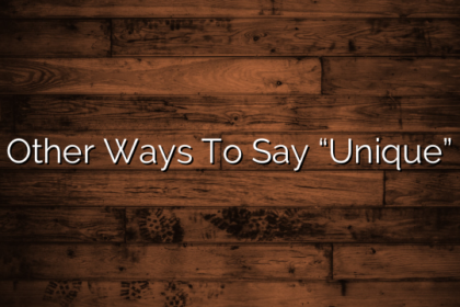 Other Ways To Say “Unique”