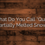 What Do You Call “Quiet Partially Melted Snow”