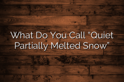 What Do You Call “Quiet Partially Melted Snow”