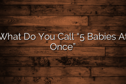 What Do You Call “5 Babies At Once”